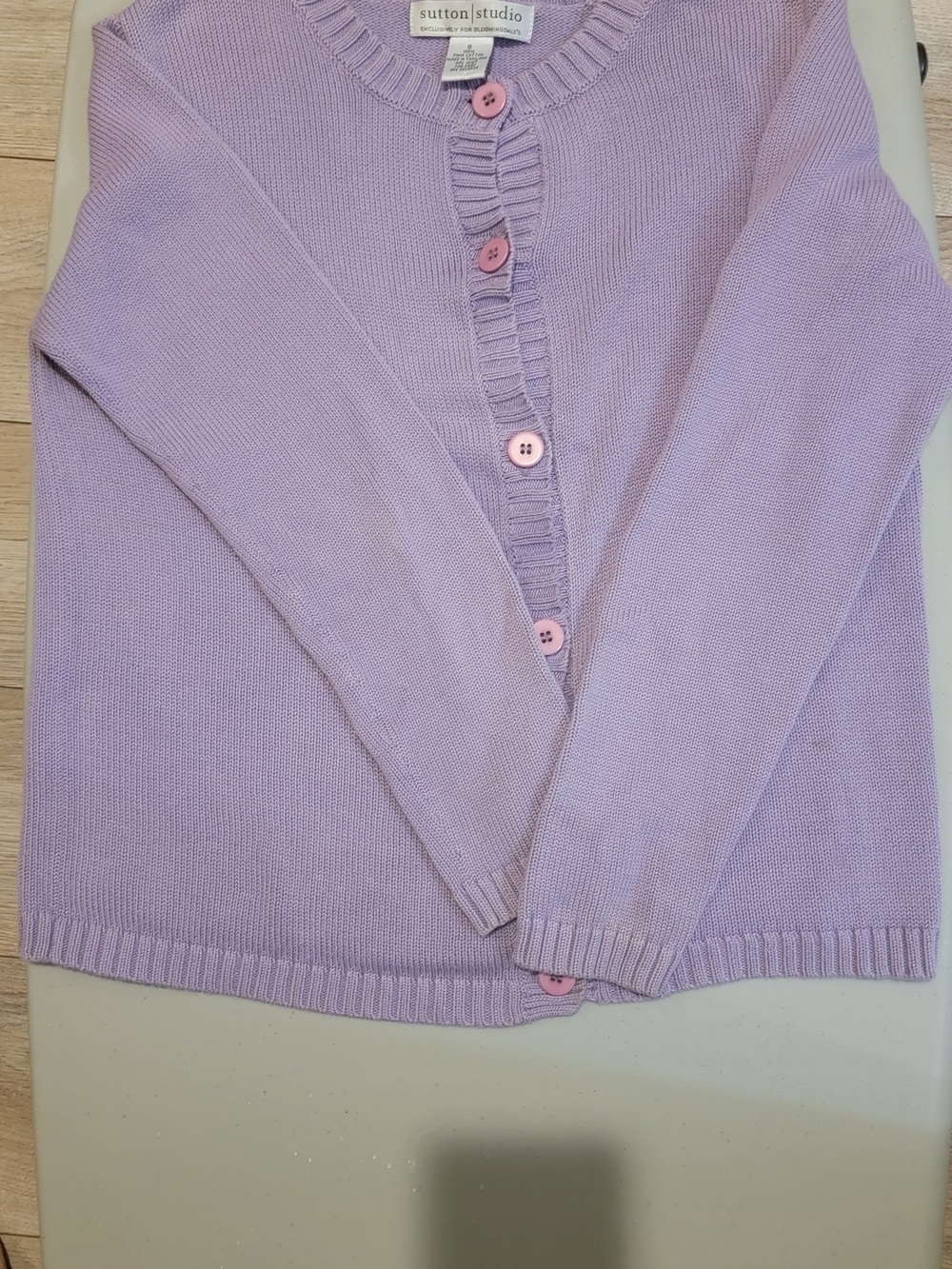 ⭐️ Sutton Studio Lilac Button-Front Women's Cardigan Sweater